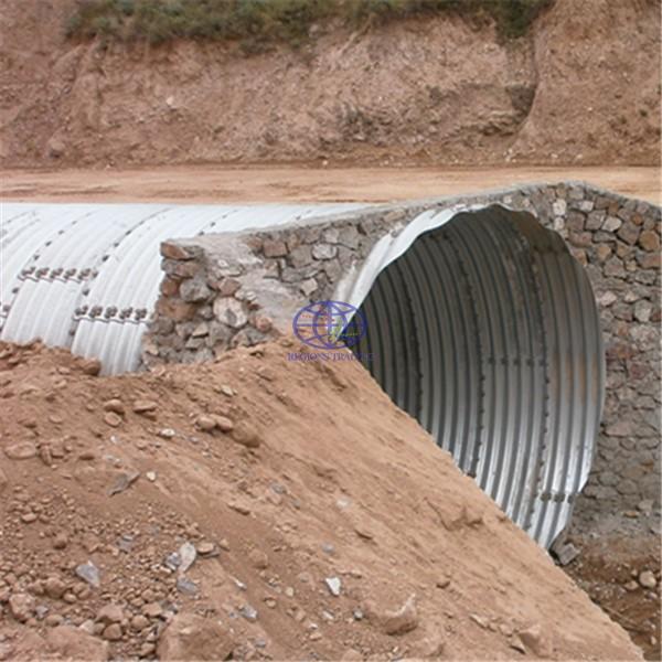 pipe culvert assembled by corrugated steel plates